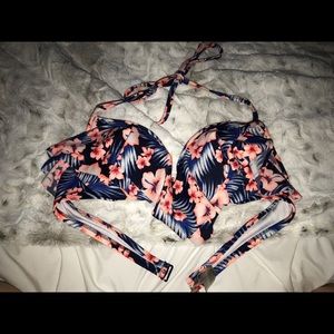 TROPICAL VICTORIA SECRET PINK SWIM SUIT BIKINI TOP